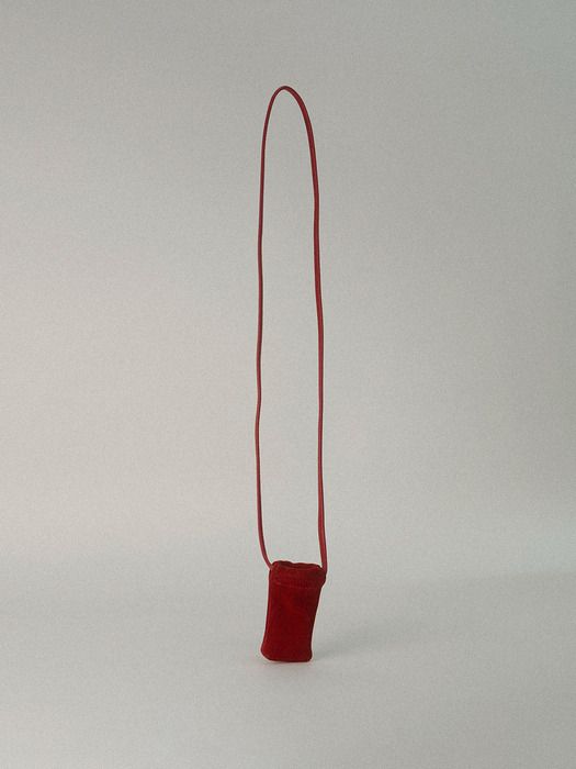 AUBOUR Lip Balm Bag (suede Red) _ from Italy