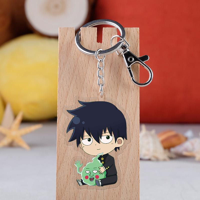 Cute Anime Acrylic Keychain Accessaries Cartoon Bag Pendant Creative Car Keyring Friends Gifts