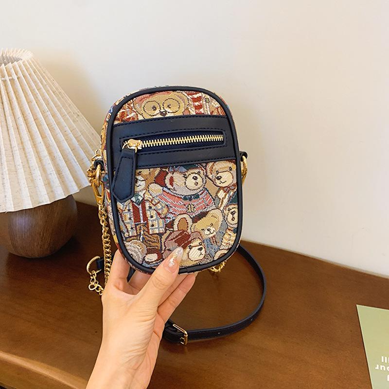 

2024 Летняя женская сумка кроссбоди для телефона с вертикальной молнией - Универсальная и модная синий