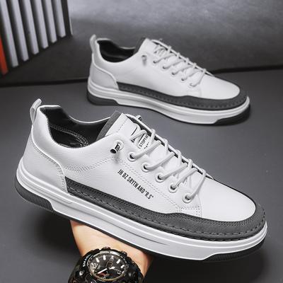 2024 Sommer Herrenschuhe Lässig Outdoor Laufschuhe Männliche Sneaker Leder Slipper Plateau Mode Luxus Student Tennis Trainer