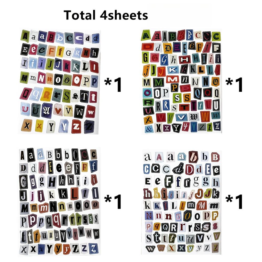 Letter Stickers for Scrapbooking Magazine Alphabet Stickers Self-Adhesive Stickers for Journal Laptop Water Bottles DIY Decor.