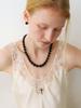Love Me Monster [Silver] Bold Cubic Cross Necklace_2Col (L261Mnk110)