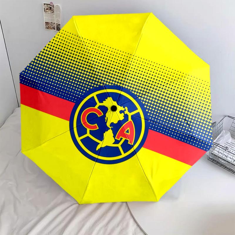 Club América pattern, automatic folding umbrella, portable and foldable design, 8 ribs, a Christmas or birthday gift.