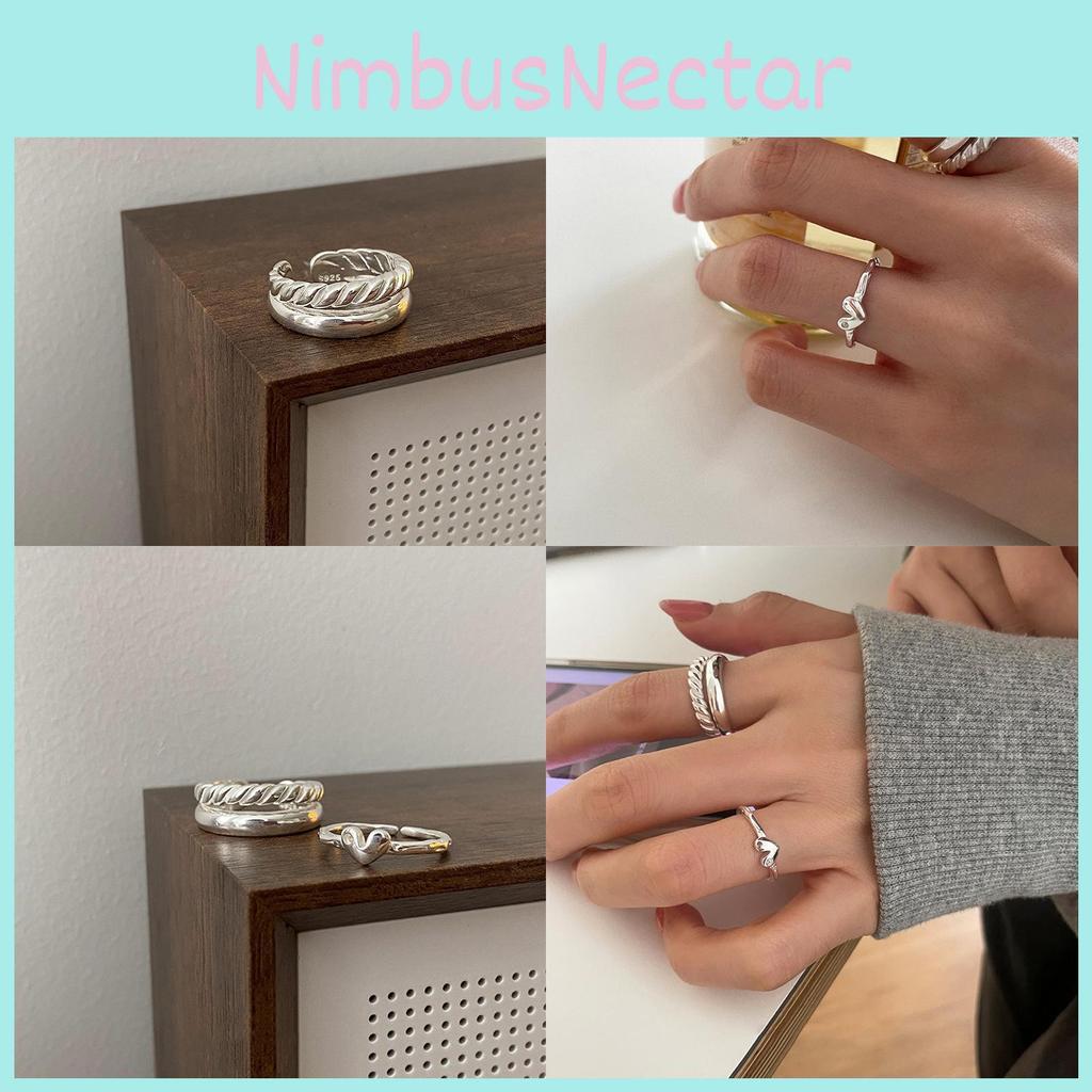 Elegant Minimalist Heart Shaped Ring For Women Stylish Adjustable Copper Jewelry