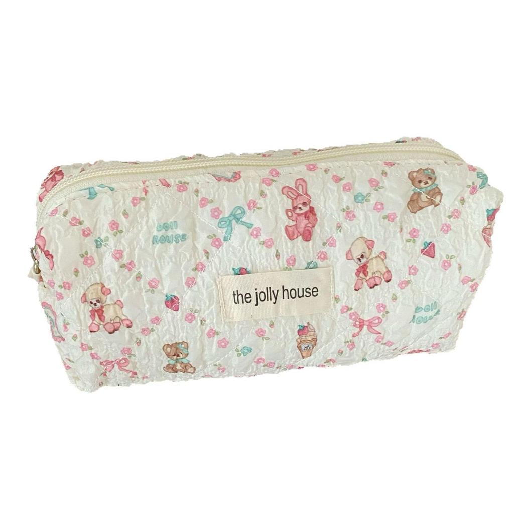 High-Capacity Bubble Cotton Pencil Case for Middle School Girls