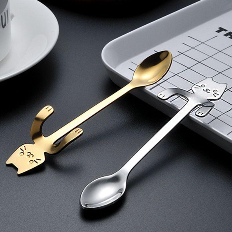 Unique Stainless Steel Cat Spoon With Cute Claws Perfect For Stirring Coffee And More