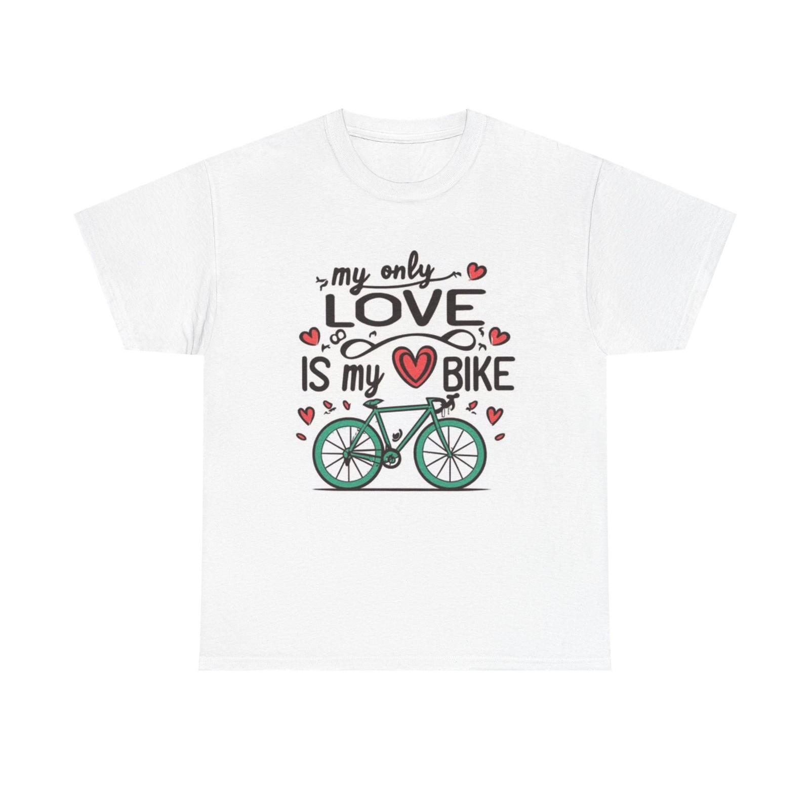 My Only Love Is My Bike Graphic T Shirt Retro Unisex Heavy Cotton Tee L