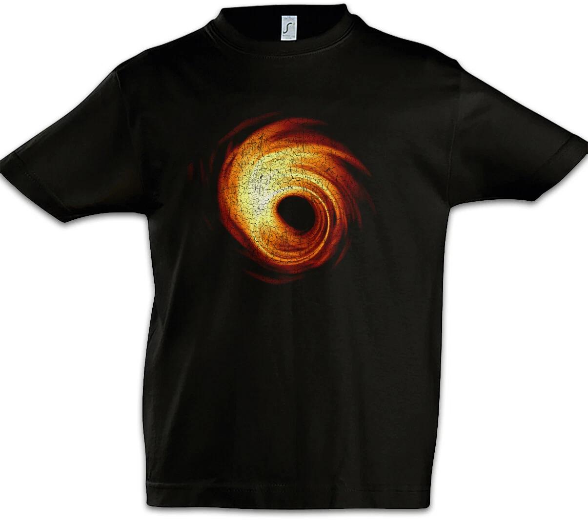 

Black Hole Kids Boys T-Shirt Nerd Planet Love Black Hole Picture Space- 140