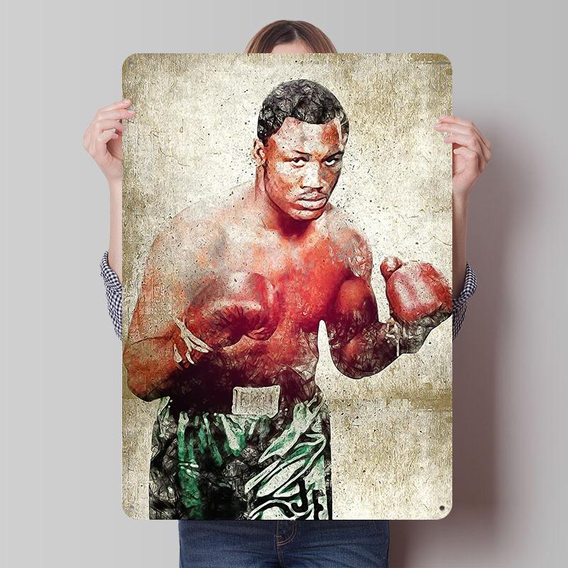 Joe Frazier Boxer Metal Posters Custom Vintage Metal Signs Wall Art Retro Tin Plaque for Man Cave Bedroom Decoration Gaming Home