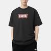 Levis Casual Comfortable Logo Print Ribbed Round Neck Short Sleeve T-Shirt Unisex T-Shirts Black 001AM-0012
