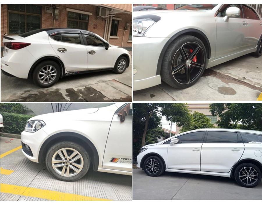 2X 59" Carbon Look Car Fender Lip Flare Wheel Moulding Trim Protector Universal