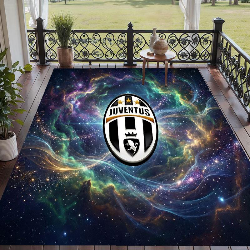 Soft Floor Carpet Juventus FC Pattern Area Rug Decorative Mat For Home Room Decoration