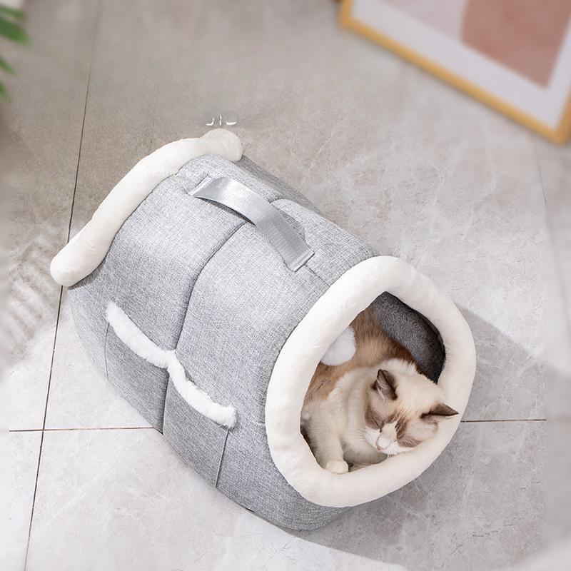 The Cat House Is Warm In Winter and Is Removable and Washable. The Cat House Is An Arched Pet House and The Dog House Is Suitable for All Seasons.