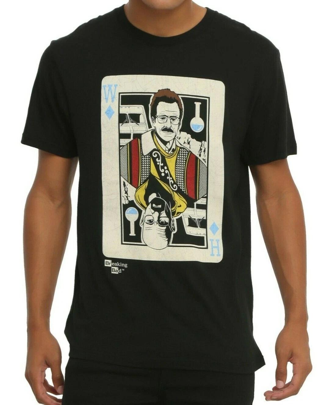 

Breaking Bad PLAYING CARD HEISENBERG WALTER WHITE 100% Cotton T-shirt Mens Tees Top NEW Authentic XS-3XL 4XL