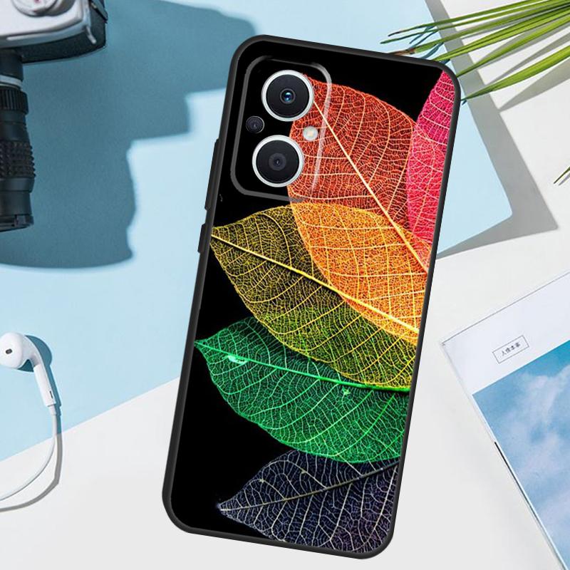 Colorful Leaves Cover For OPPO Reno 14F 13F 12F 11 F 10 12 13 14 Pro 7 8 Lite OPPO Find X9 X8 X6 X5 Pro Case
