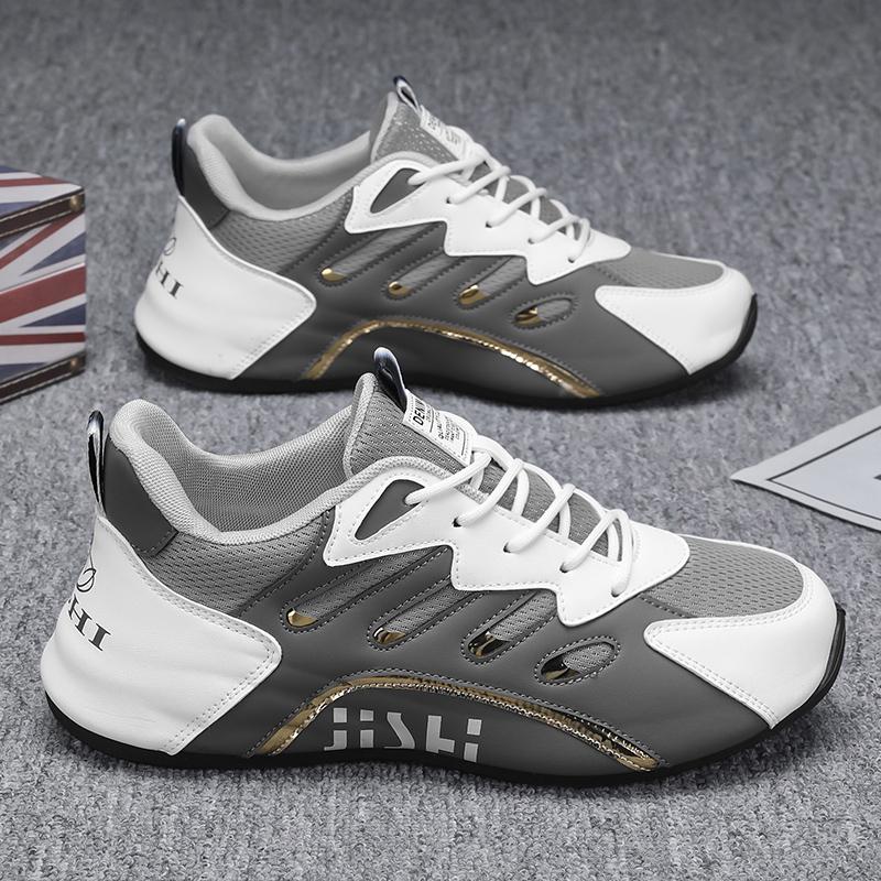 Luxury Men's Sneakers High Quality Leather Casual Shoes for Men Fashion All-match Sport Shoes Platform Comfor Men Running Shoes