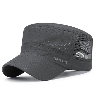 Quick-drying Flat-top Cap for Men Spring and Summer Sun Protection Breathable Versatile Outdoor Fishing Baseball Cap
