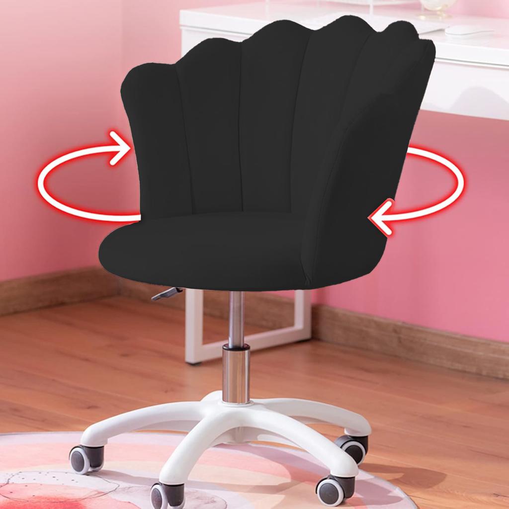 Office Chair/armchair for a Studio, Office, Beauty Salon FLOWERS Black