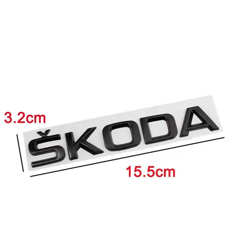 JIYQ3 For Skoda FABIA KAMIQ KAROQ KODIAQ OCTAVIA RAPID SUPERB YETI Car Trunk Letters Emblem Logo Sticker Front Rear Badge Accessories