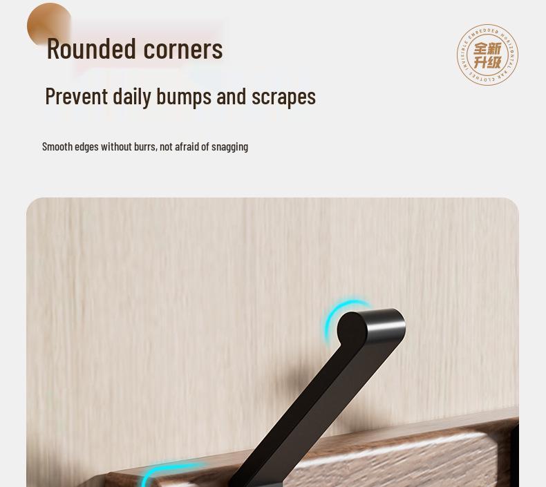 Walnut Strong Load-Bearing Door & Wall Hook Rack