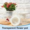 Flower Pot with Drainage Holes Low Maintenance Plant Pot Self Watering Plant Pot with Transparent Reservoir Self for Indoor