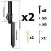 Fence Repair Kit 2X Thickened Metal Fence Support Stakes Solid Ground Spike Quick Fix Post Stabilizer For Repair Tilted Broken