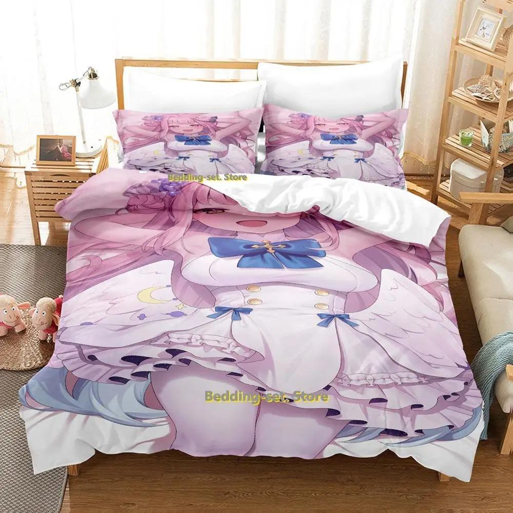 Comfortable Anime Print Bedding Set With Duvet Cover And Pillowcases Single Twin Full Queen King Sizes For Adults And Kids