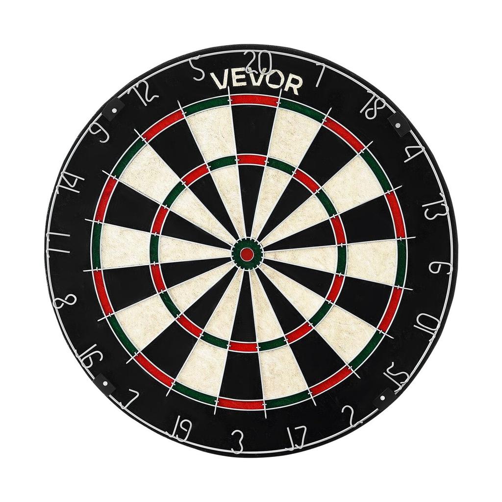 Dartboard with 6 Darts & Scoring Kit, Self-Healing Sisal Fibers Dartboard with Staple-Free Bullseye & Rotating Number Ring, 451mm Professional Steel