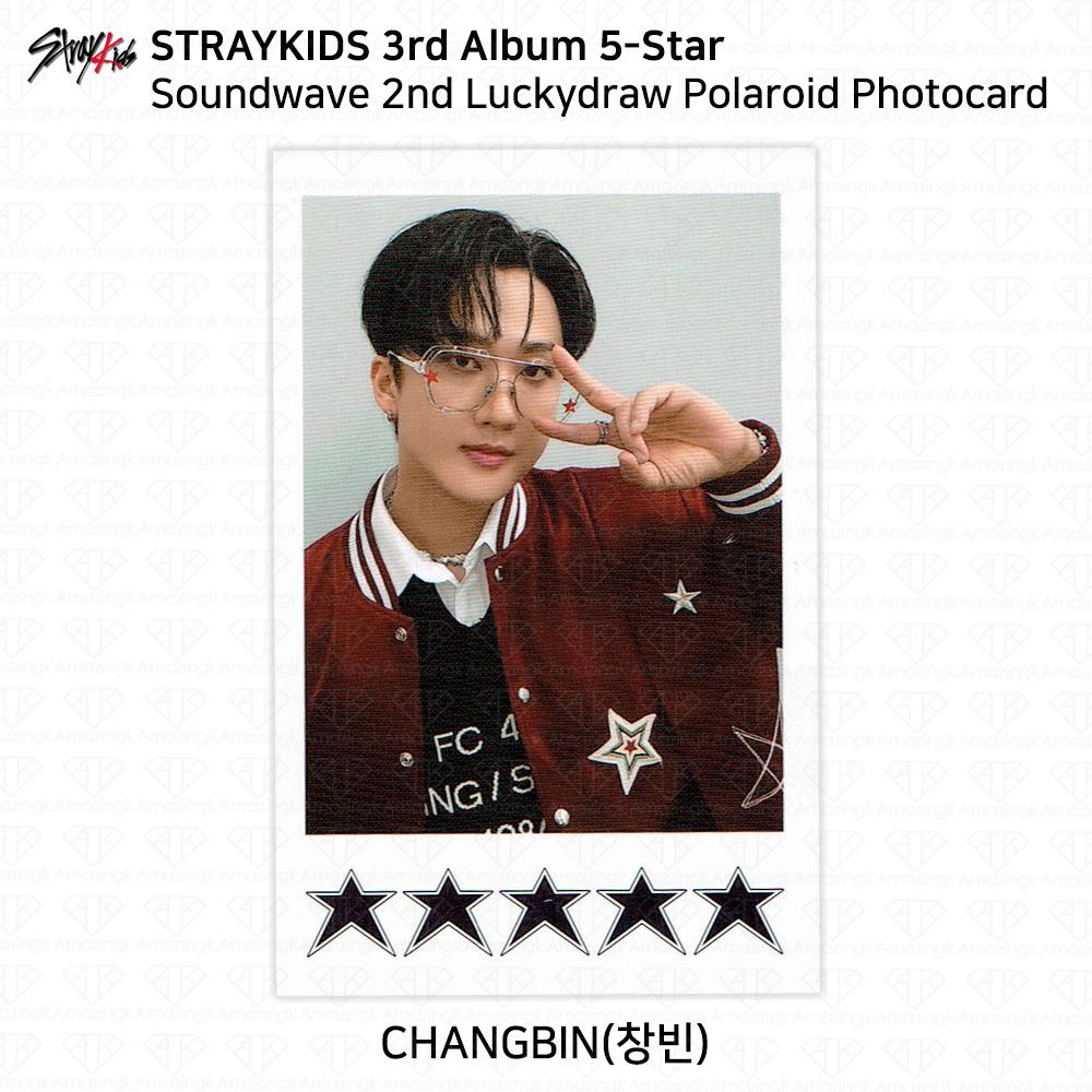 

Третий мини-альбом Stray Kids 5 Star Soundwave, вторая фотокарточка Luckydraw Polaroid KPOP Changbin - Polaroid