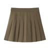 High Waist Gray A-Line Pleated Skirt for Women - Elastic, Slimming, and Lengthened for Year-Round Style