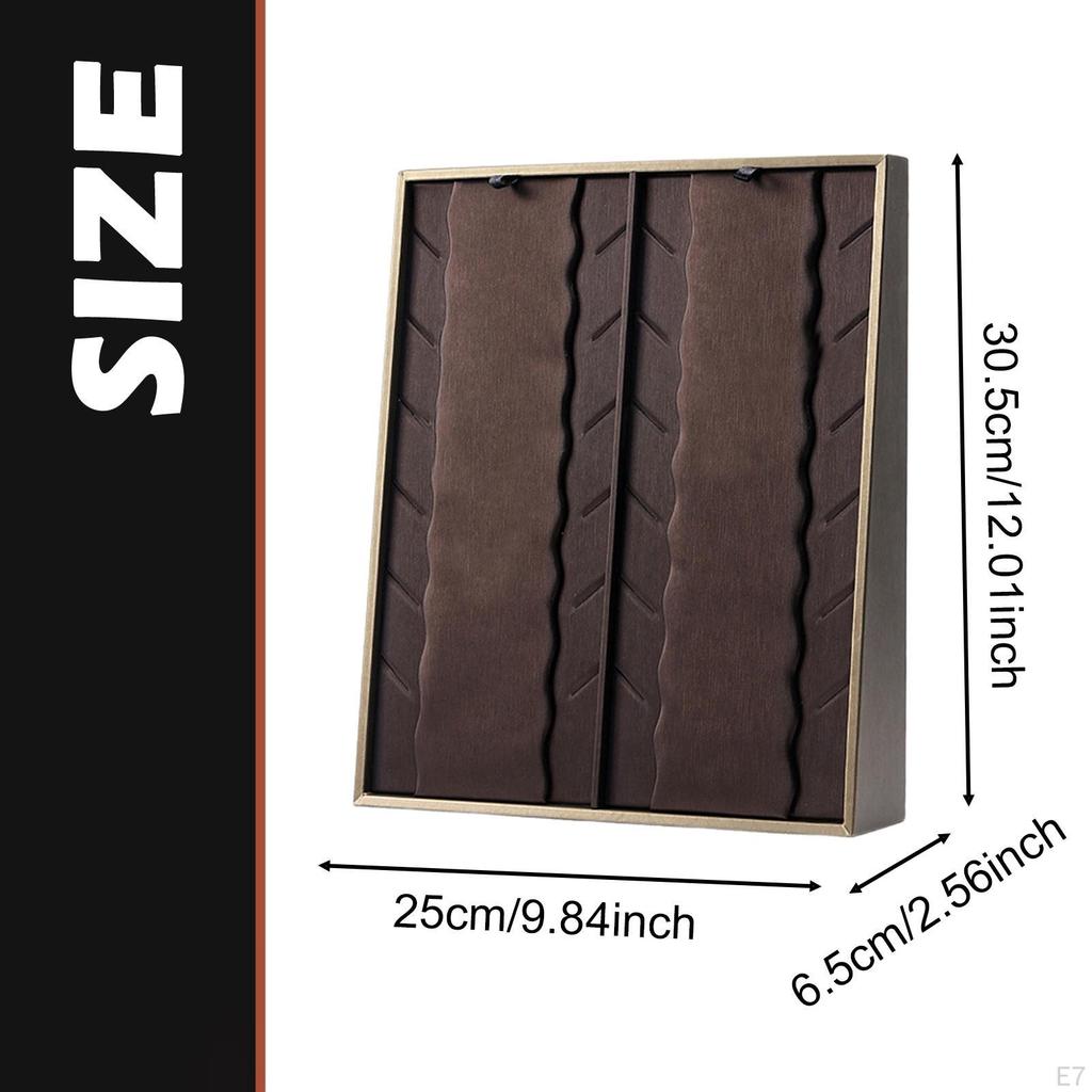 Vertical Jewelry Display Tray Holder Large Capacity PU Leather Stand Rack for Boutique, Home