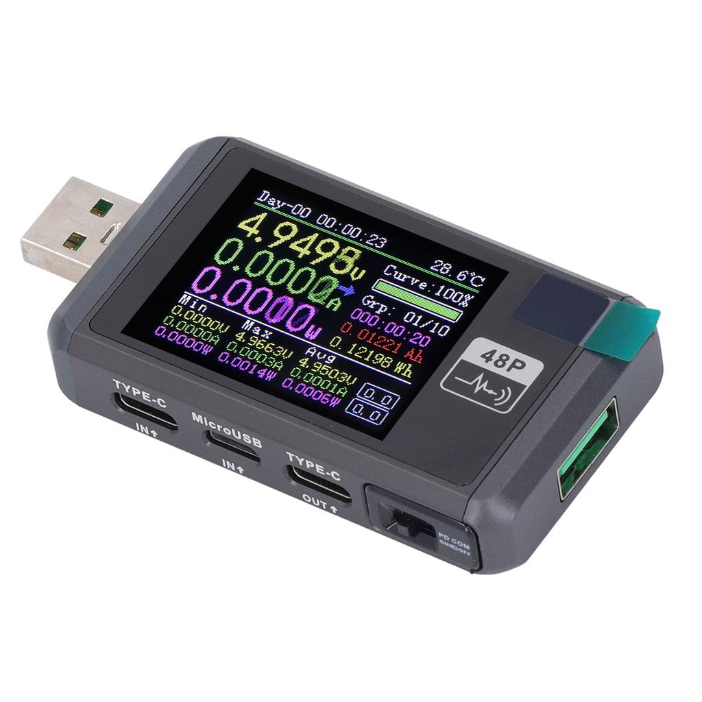 USB Multimeter 6 Digit Voltage Current Meter Battery Capacity Cable Internal Resistance Tester with