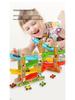 Inertial Glider Wooden Track Set for Toddlers - Early Education Puzzle & Car Parking Game for Ages 1-3