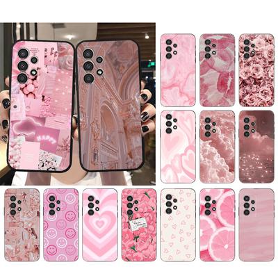 Phone Case for Samsung Galaxy A35 A55 A54 A15 A25 A05s A05 A22 A24 A52 A33 A34 M34 M14 M54 M23 Pink Aesthetic Case