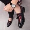 Fashion Men's Dress Shoes Slip On Leather Vintage Business Oxfords Flat Soft Bottom Male Footwear Spring Tassel Loafers Shoes For Men