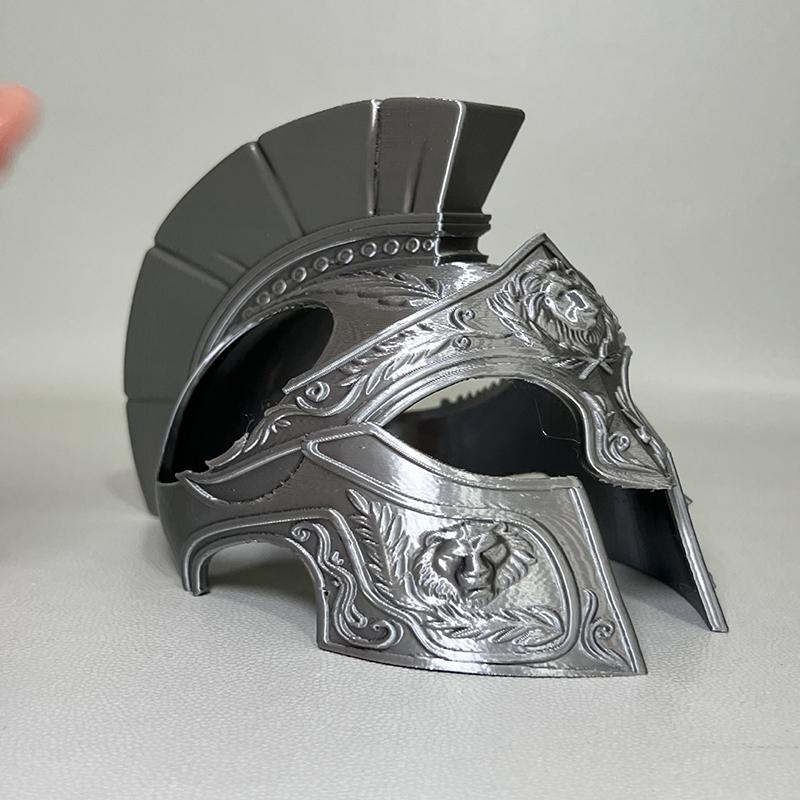 Divertido Casco de Gato Estilo Guerrero Romano Accesorios para la Cabeza de Mascotas Suministro para Mascotas Cosplay de Mascotas Accesorios para Fotos Ligero Duradero Impresión 3D Casco Seguro para Mascotas