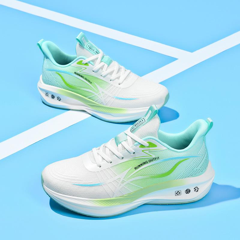 New carbon plate shock absorption lightweight sports shoes men's professional marathon running shoes adolescent students physical test racing