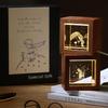 3D Galaxy Crystal Cube Night Light with Wooden Base - Illuminated Desktop Ornament, Perfect Birthday Gift