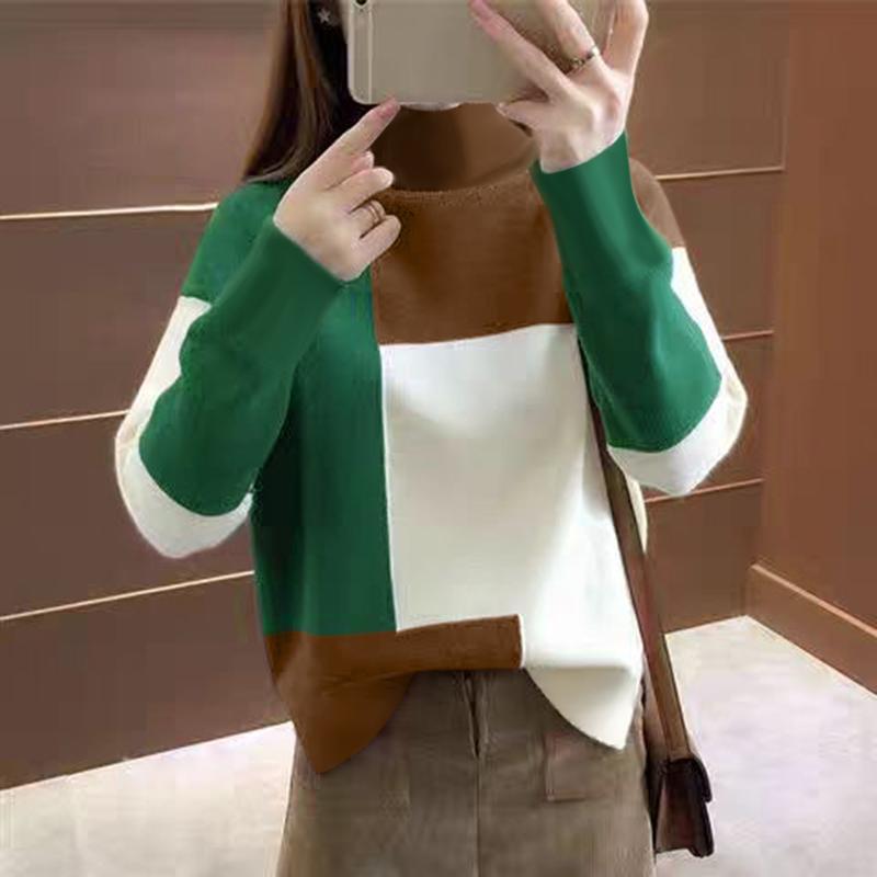 

ZANZEA Жіночі осінні футболки з високим горлом і довгими рукавами 4XL