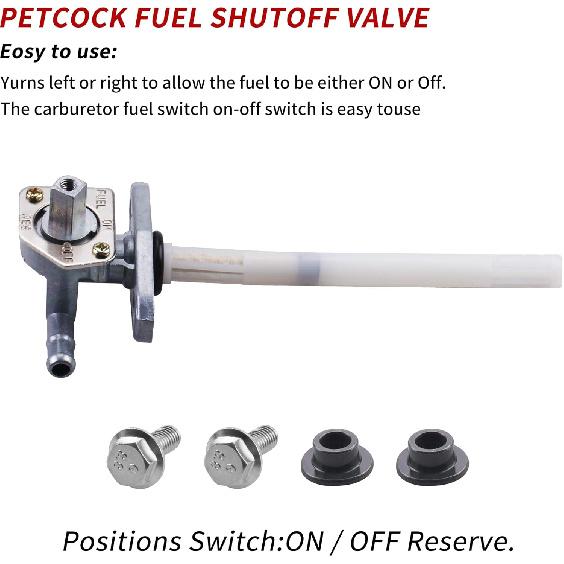 Fuel Tank Petcock Vavle Shut Off Tank Switch Compatible With Honda TRX 250EX 350 400 420 Foreman Recon 250 Rancher TRX400 450 500 Rubicon 500 650