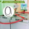 HOPESPANNER Universal 5/16" Lug Inverter Cable Black 3FT Cable Tinplated Copper 1pcs