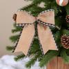 10Pcs Christmas Bows Xmas Tree Hanging Ornament Decorations for Home DIY Wreath Bowknot Noel Navidad New Year Gift Wrap