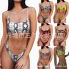 Ladies Split Swimsuit Sexy Leopard Print Bikini Bikini Swimsuit Summer Beach Vacation