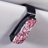 Multifunctional Cute Diamond-Inlaid Car Visor Sunglasses and Ticket Holder