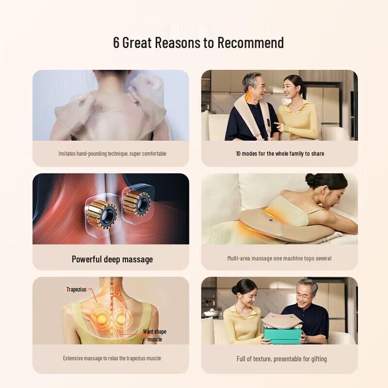 SKG H1 Fashion Percussion Shoulder & Neck Massager CN plug (adapter included)