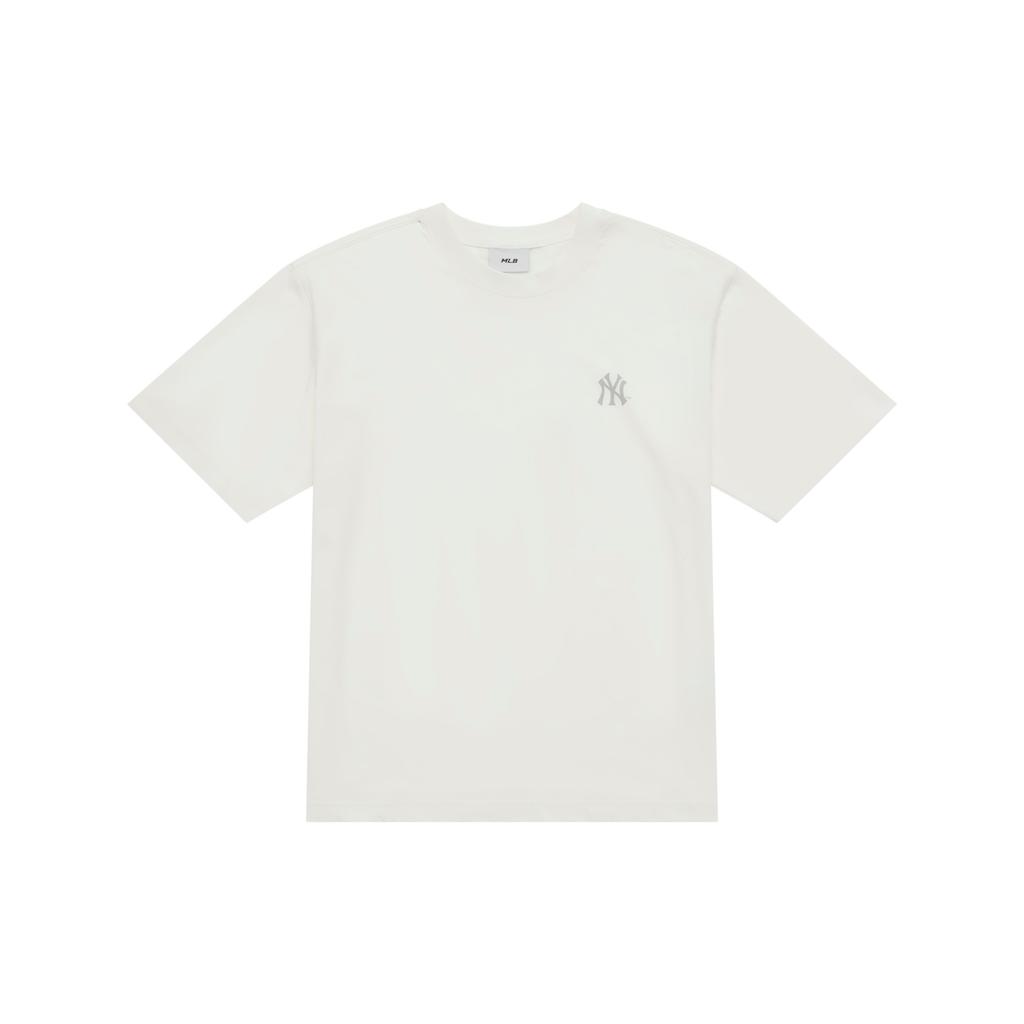 New MLB New York Yankees Basic Collection SS25 T Shirt Unisex Ivory 3ATSB5053-50IVS