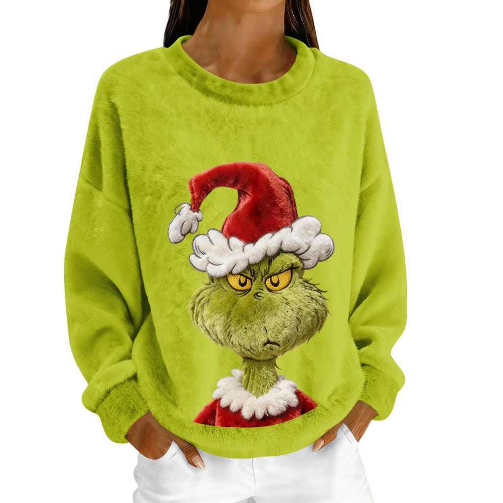 Damen Fleece-Hoodie Langarm Rundhals Lässig Bequem Locker geschnitten Leicht Damen-Hoodie