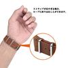 ANNEFIT 20mm Genuine Leather Watch Band, Single Strap, Military Style Replacement Band, Light Brown with Silver Buckle