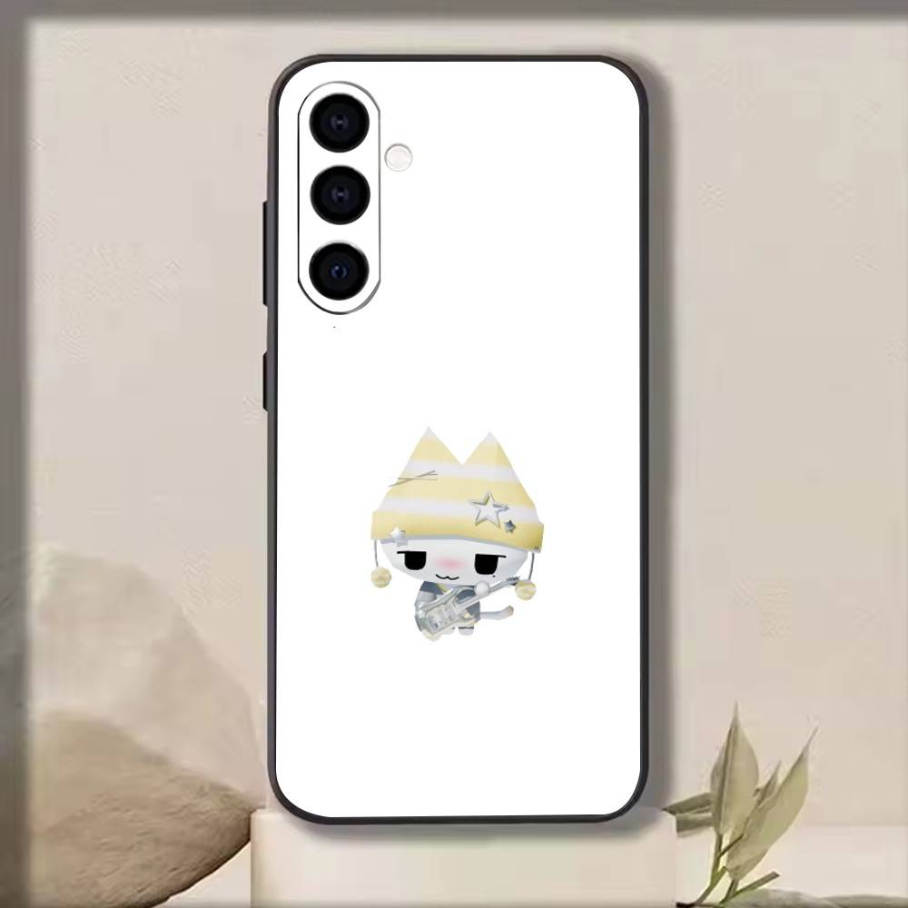 Cute Music cat   Phone Case For Samsung Galaxy A73,A72,A71,A70,A53,A52,A51,Soft Silicone Black Cover