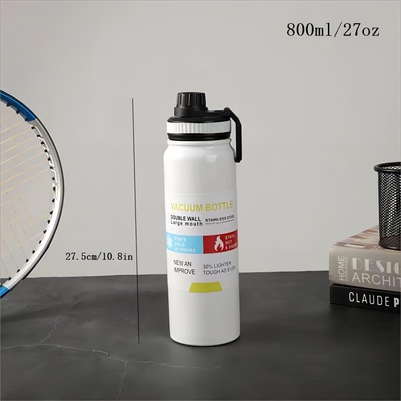 

304 Stainless Steel Water Bottle Portable Vacuum Bottle with Tea Filter Suitable for Outdoor Activities Large Capacity with 800ml белый